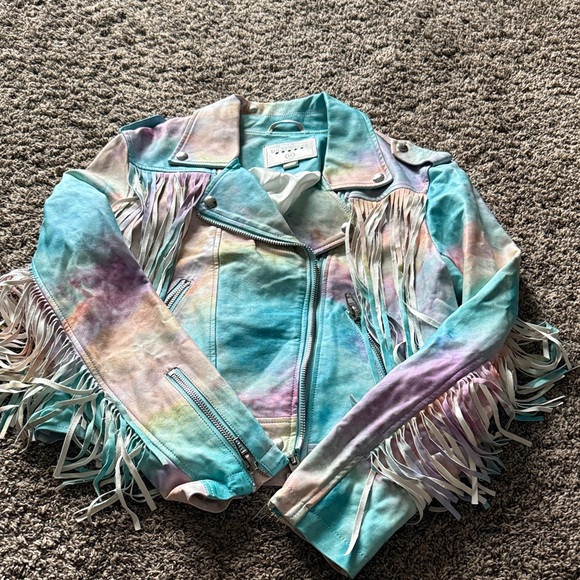 Blank NYC Go Loco Vegan Leather Jacket with Fringe - Picture 5 of 5